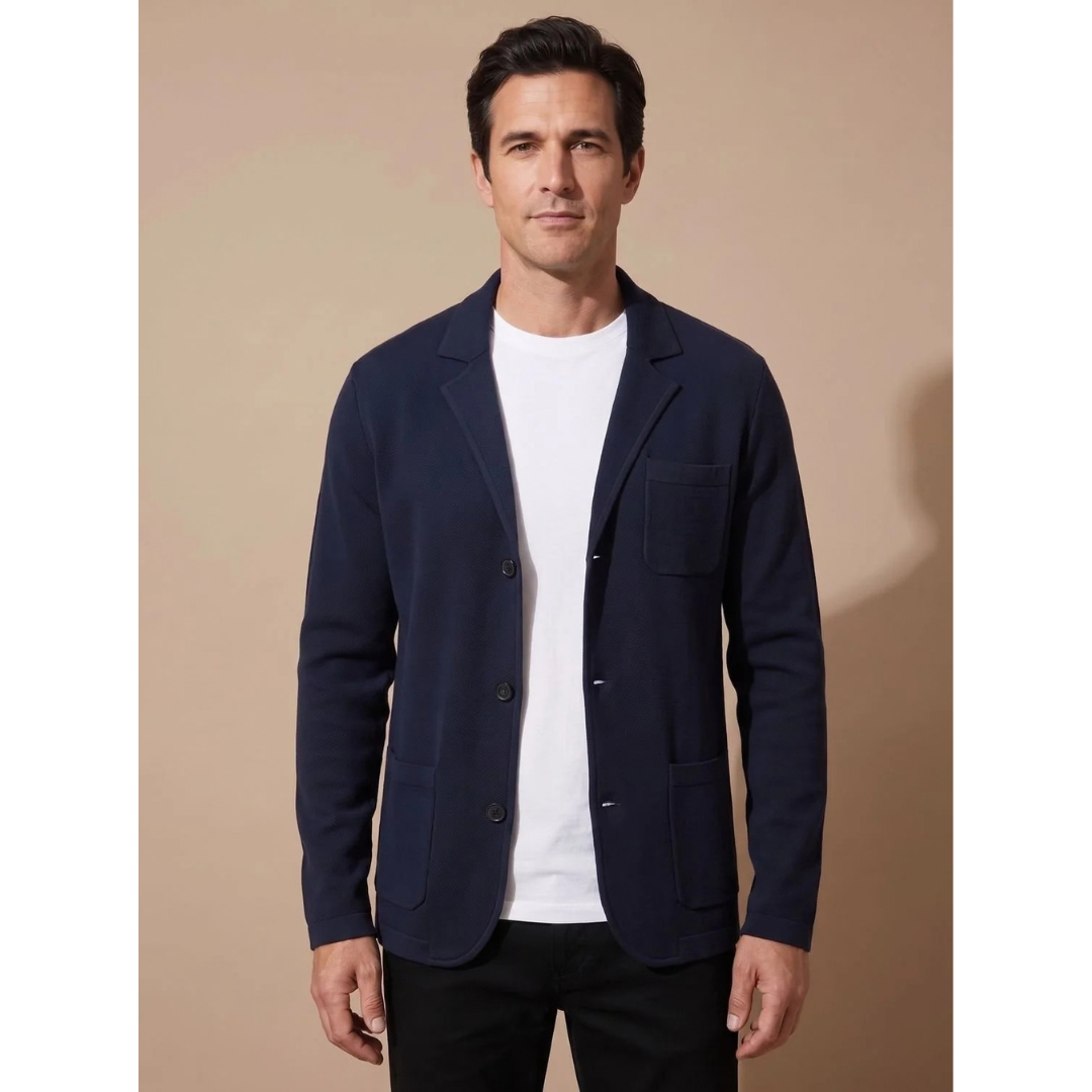 Hugo | Herren Strickjacke mit Knöpfen und Kragen