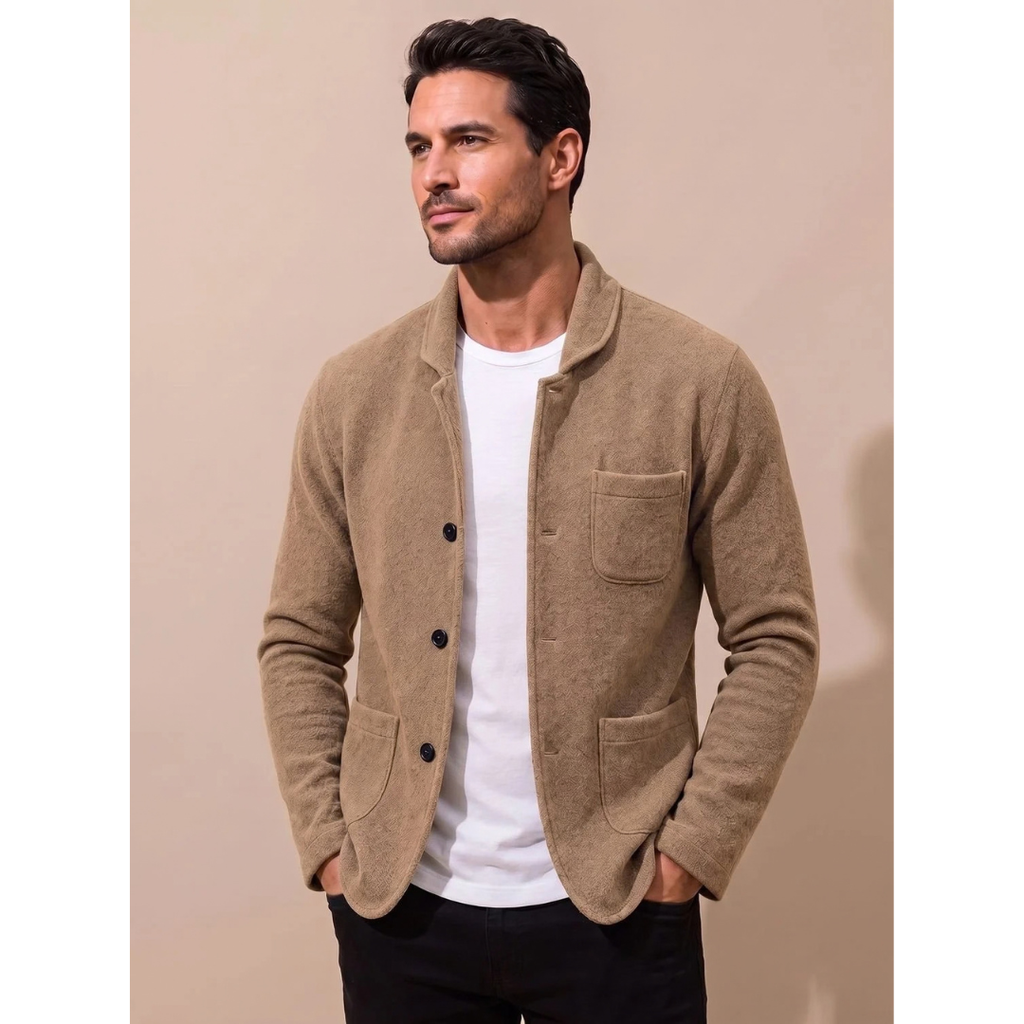 Hugo | Herren Strickjacke mit Knöpfen und Kragen