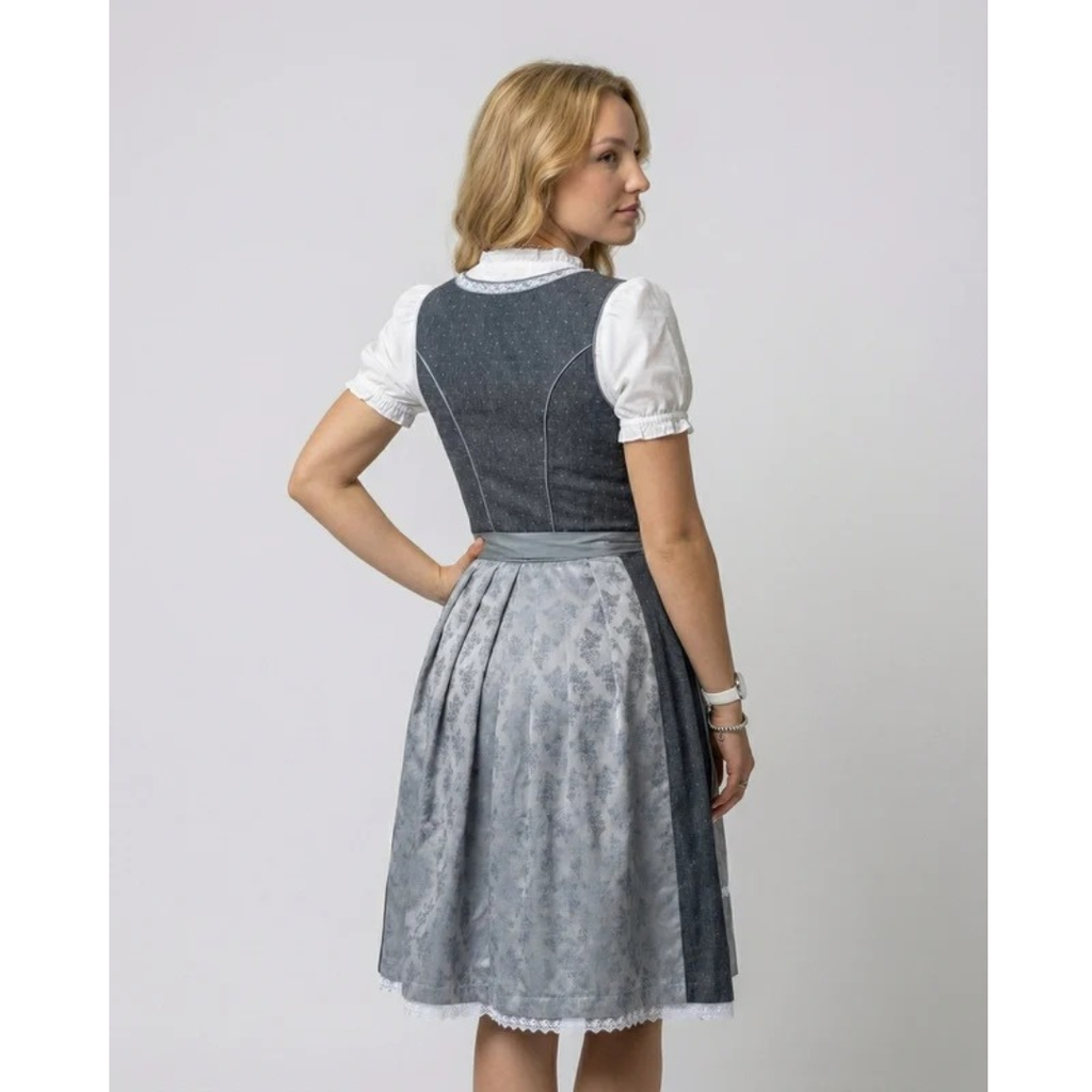 Ida | Damen Graue Traditionelles Oktoberfest Dirndl