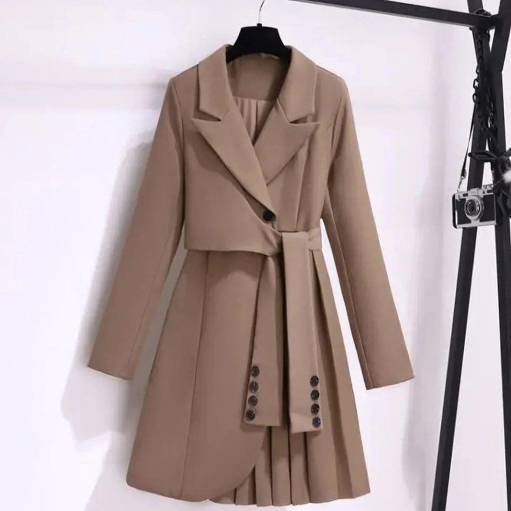 Kirsten | Damen Blazer mit Gürtel und Knöpfen
