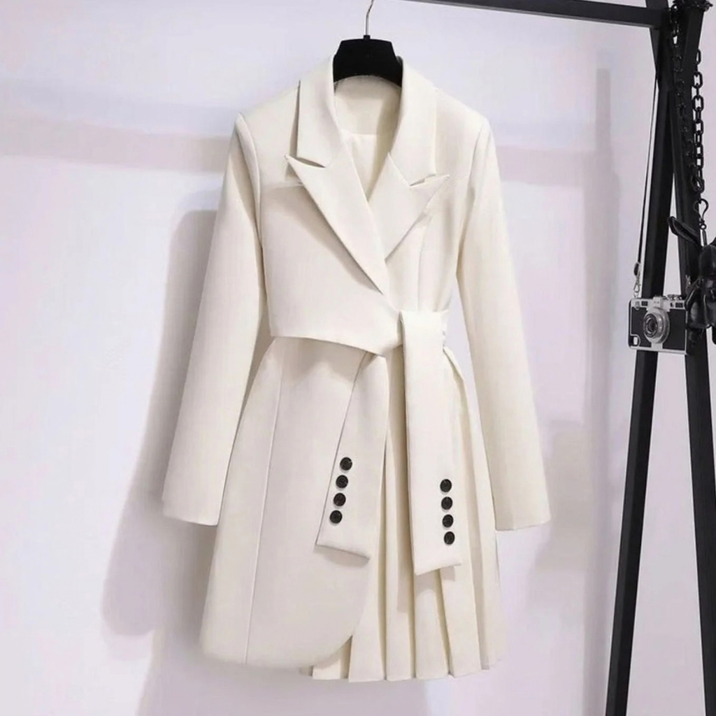 Kirsten | Damen Blazer mit Gürtel und Knöpfen