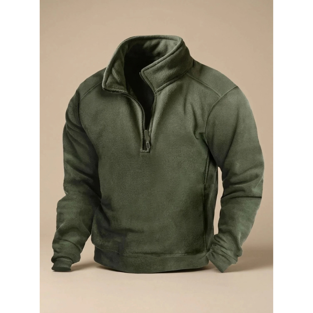 Konrad | Men's Sweater with Fleece Lining and Stand-Up Collar