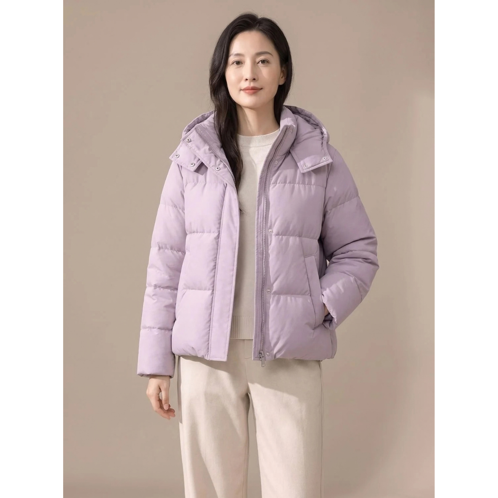 Liselotte | Damen Puffer Winterjacke mit Kapuze und Taschen