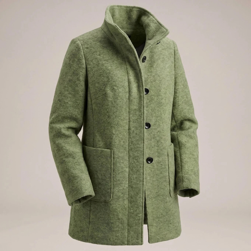 Marietta | Damen Winter jacke mit Stehkragen und langem Design