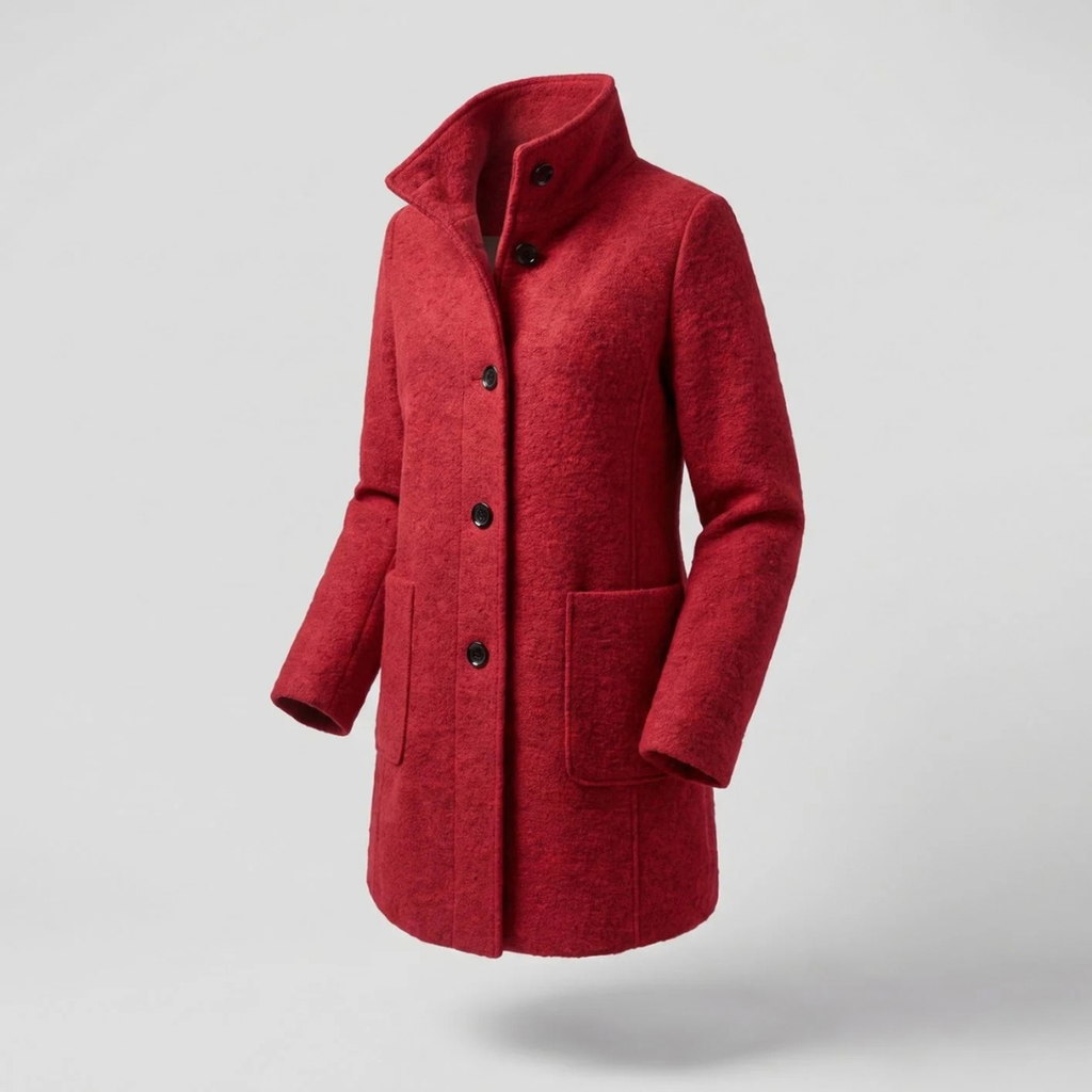 Marietta | Damen Winter jacke mit Stehkragen und langem Design