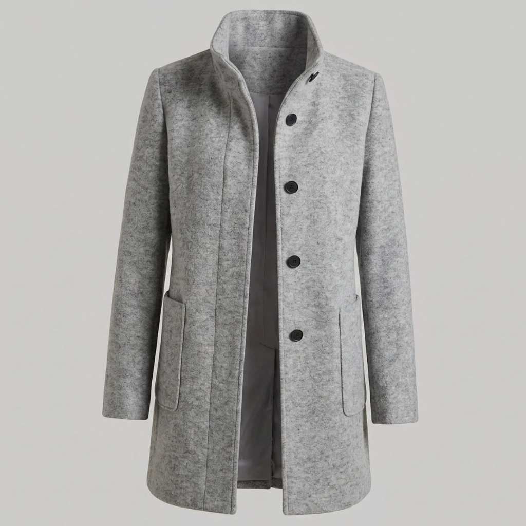 Marietta | Damen Winter jacke mit Stehkragen und langem Design
