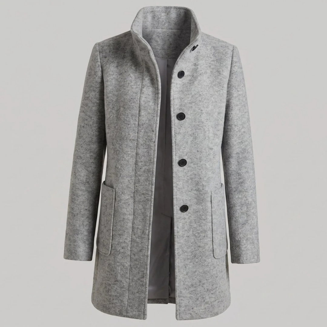 Marietta | Damen Winter jacke mit Stehkragen und langem Design
