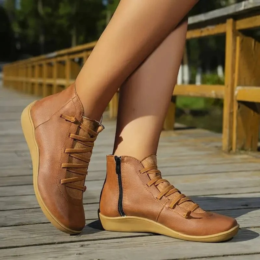Marissa | Damen Orthopädische Stiefeletten mit Reißverschluss und Freizeit Design