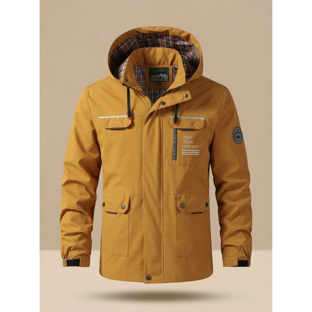 Markus | Herren Winterjacke mit Kapuze und Taschen
