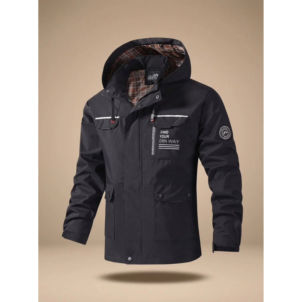 Markus | Herren Winterjacke mit Kapuze und Taschen