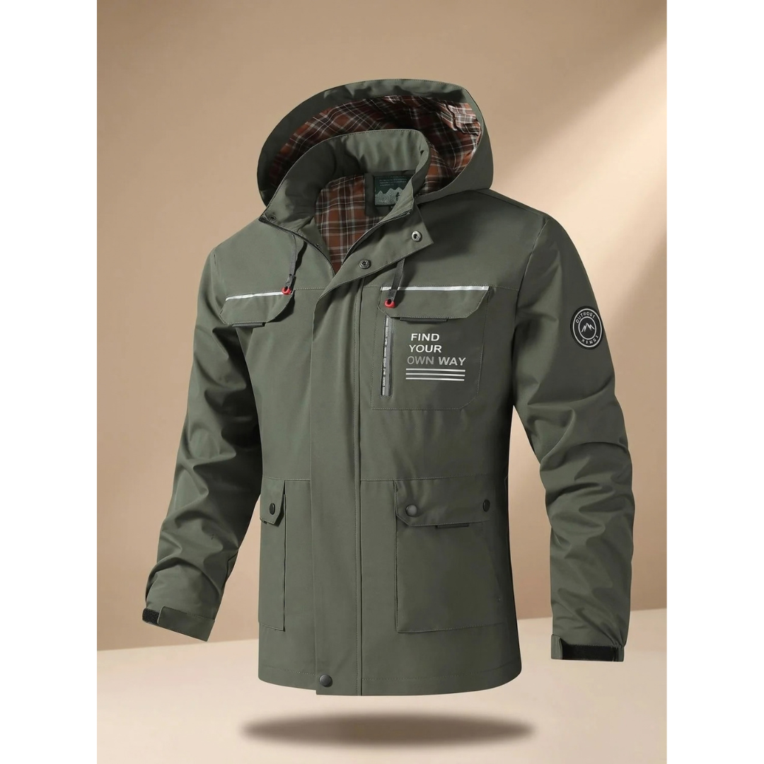 Markus | Herren Winterjacke mit Kapuze und Taschen