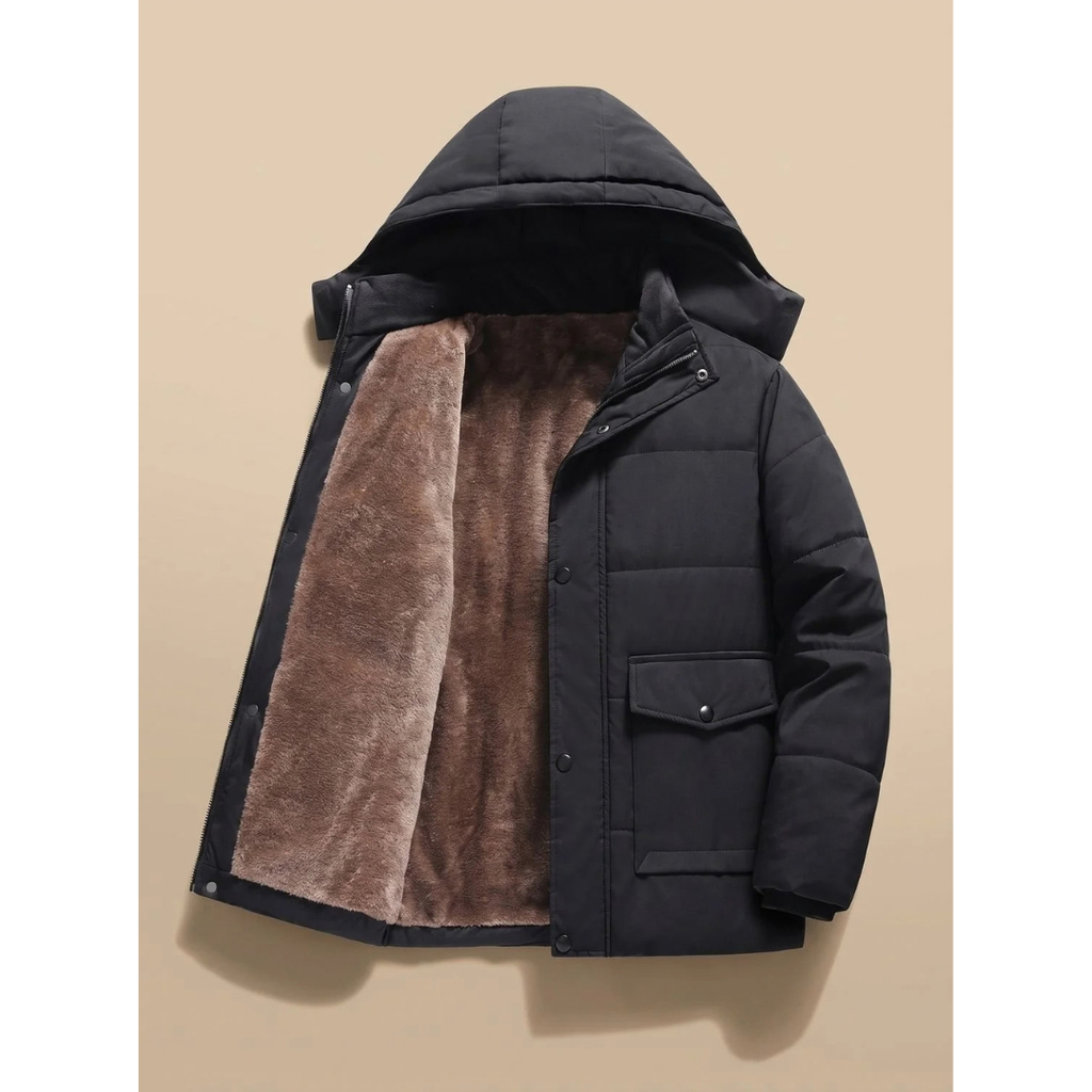 Matteo | Herren Winterjacke mit Kapuze und Fleece