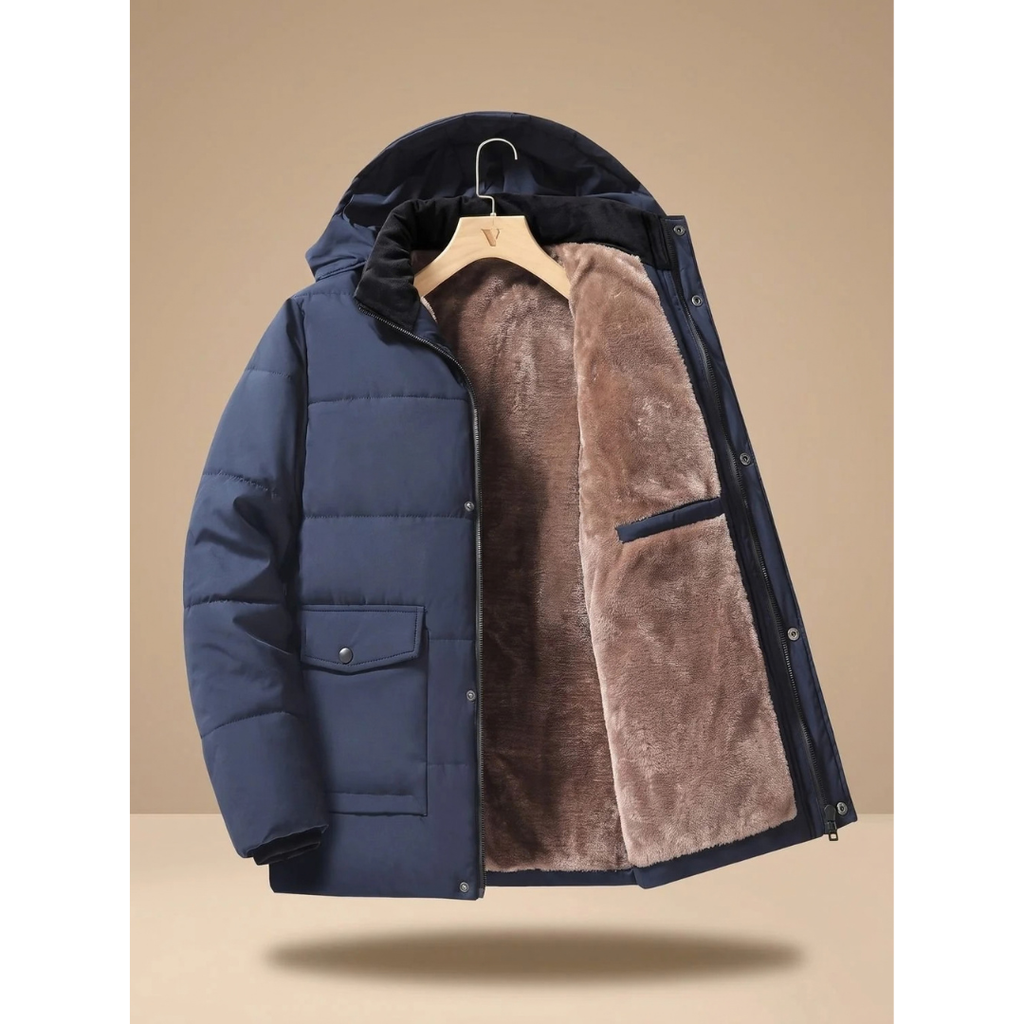 Matteo | Herren Winterjacke mit Kapuze und Fleece