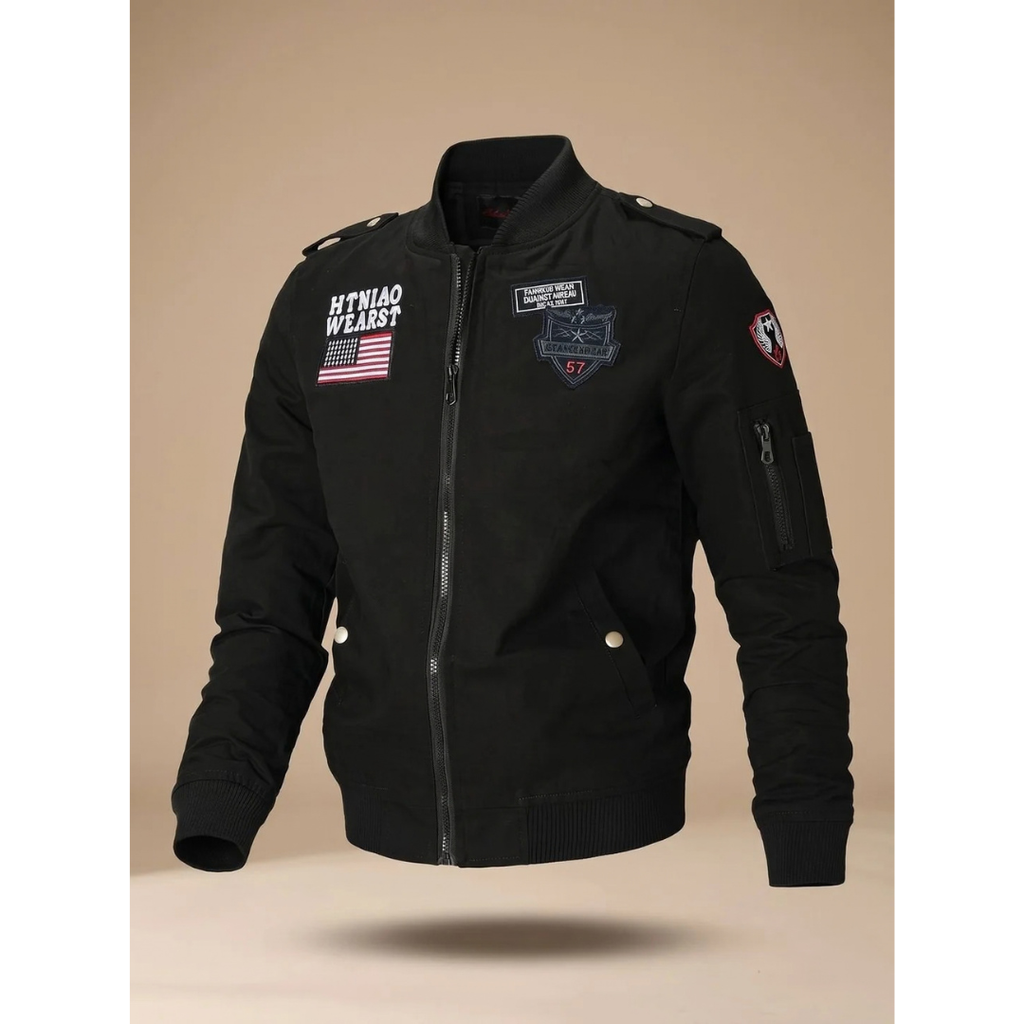 Maximilian | Herren Bomberjacke mit Kragen und Taschen