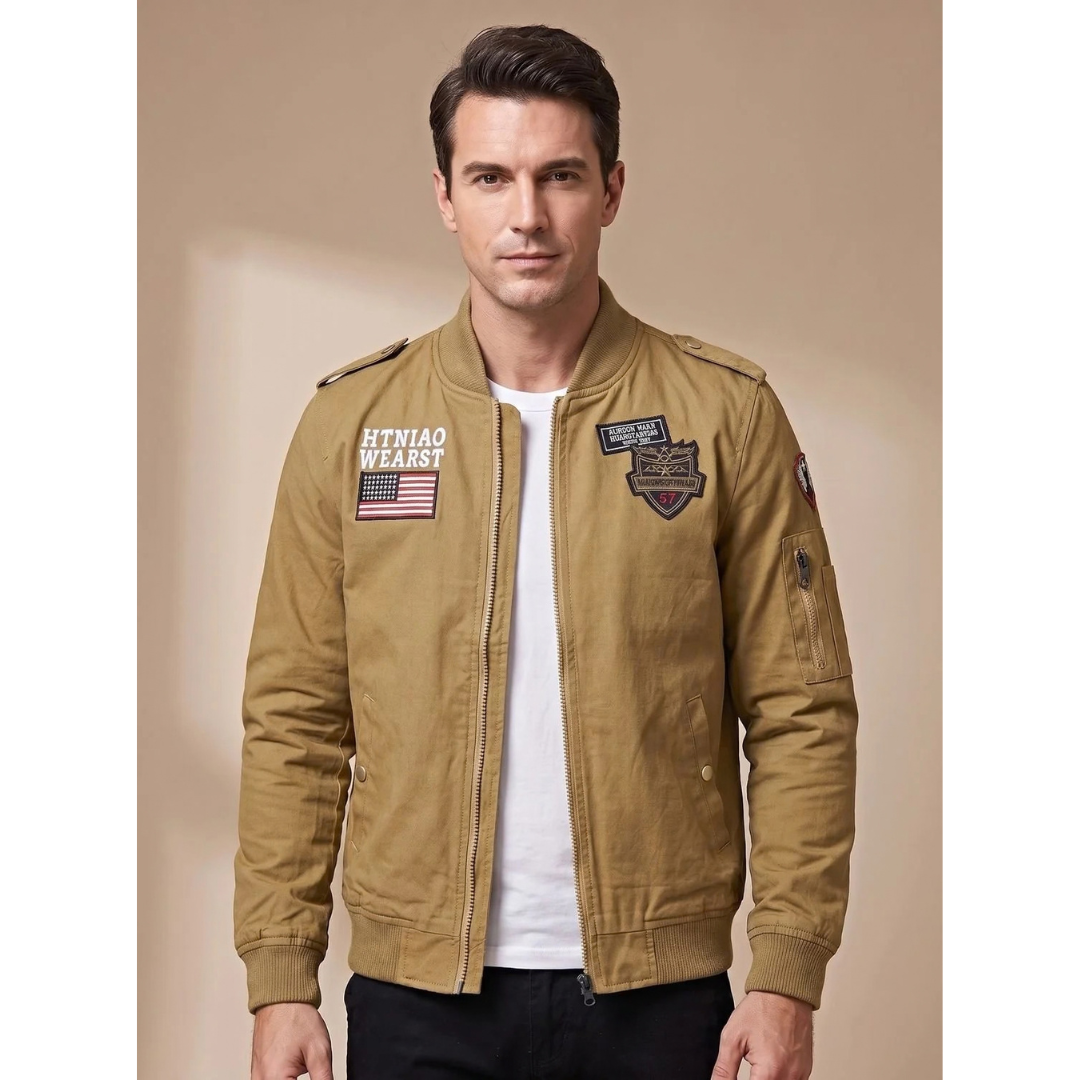 Maximilian | Herren Bomberjacke mit Kragen und Taschen