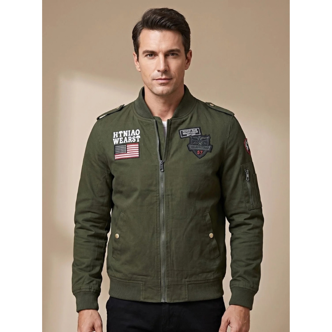 Maximilian | Herren Bomberjacke mit Kragen und Taschen