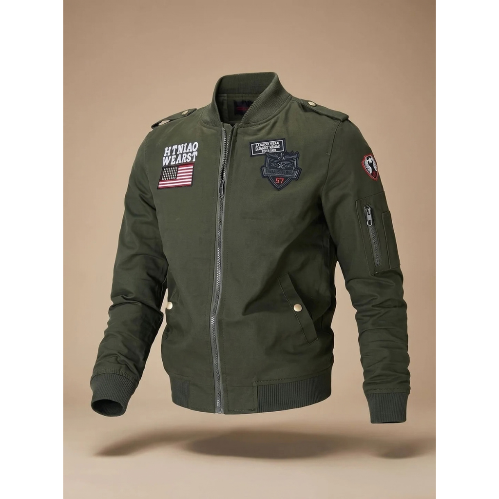 Maximilian | Herren Bomberjacke mit Kragen und Taschen