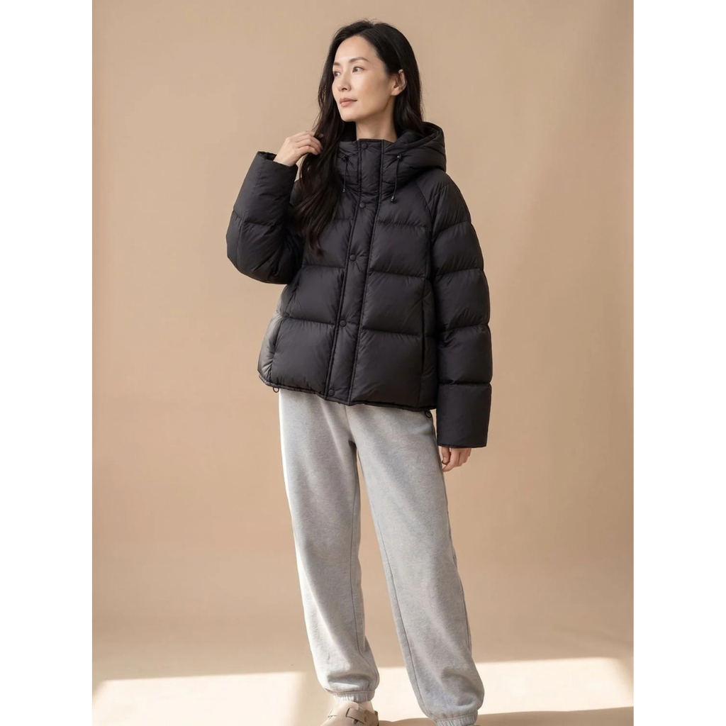 Melitta | Damen Puffer Winterjacke mit Kapuze und Oversize Design