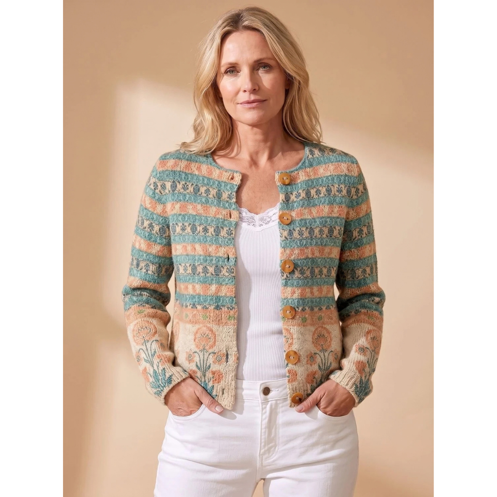 Ottilie | Damen Blazer mit Blumen Design und Knöpfen