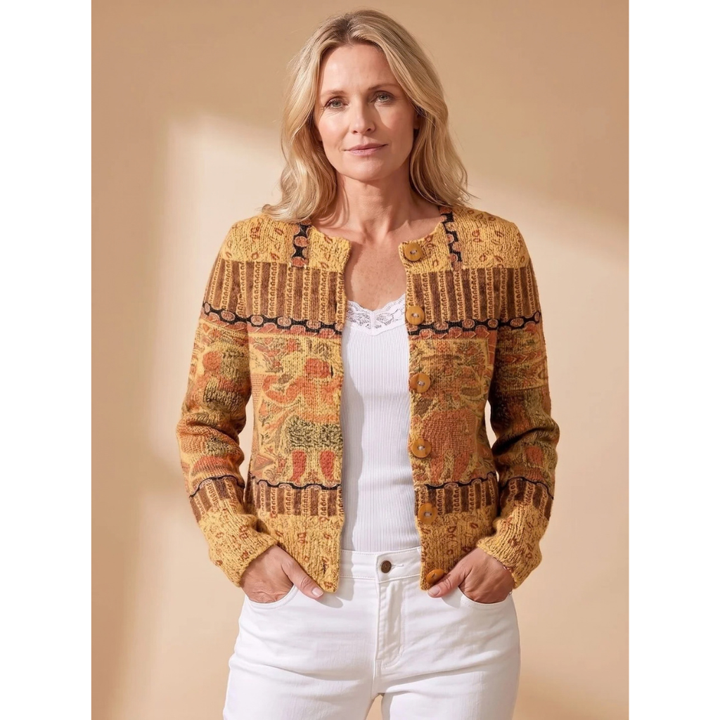 Ottilie | Damen Blazer mit Blumen Design und Knöpfen