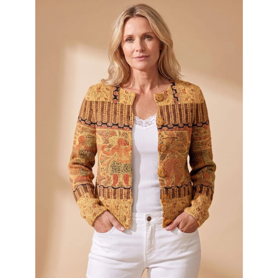 Ottilie | Damen Blazer mit Blumen Design und Knöpfen