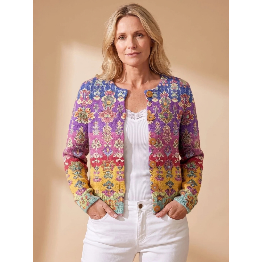 Ottilie | Damen Blazer mit Blumen Design und Knöpfen