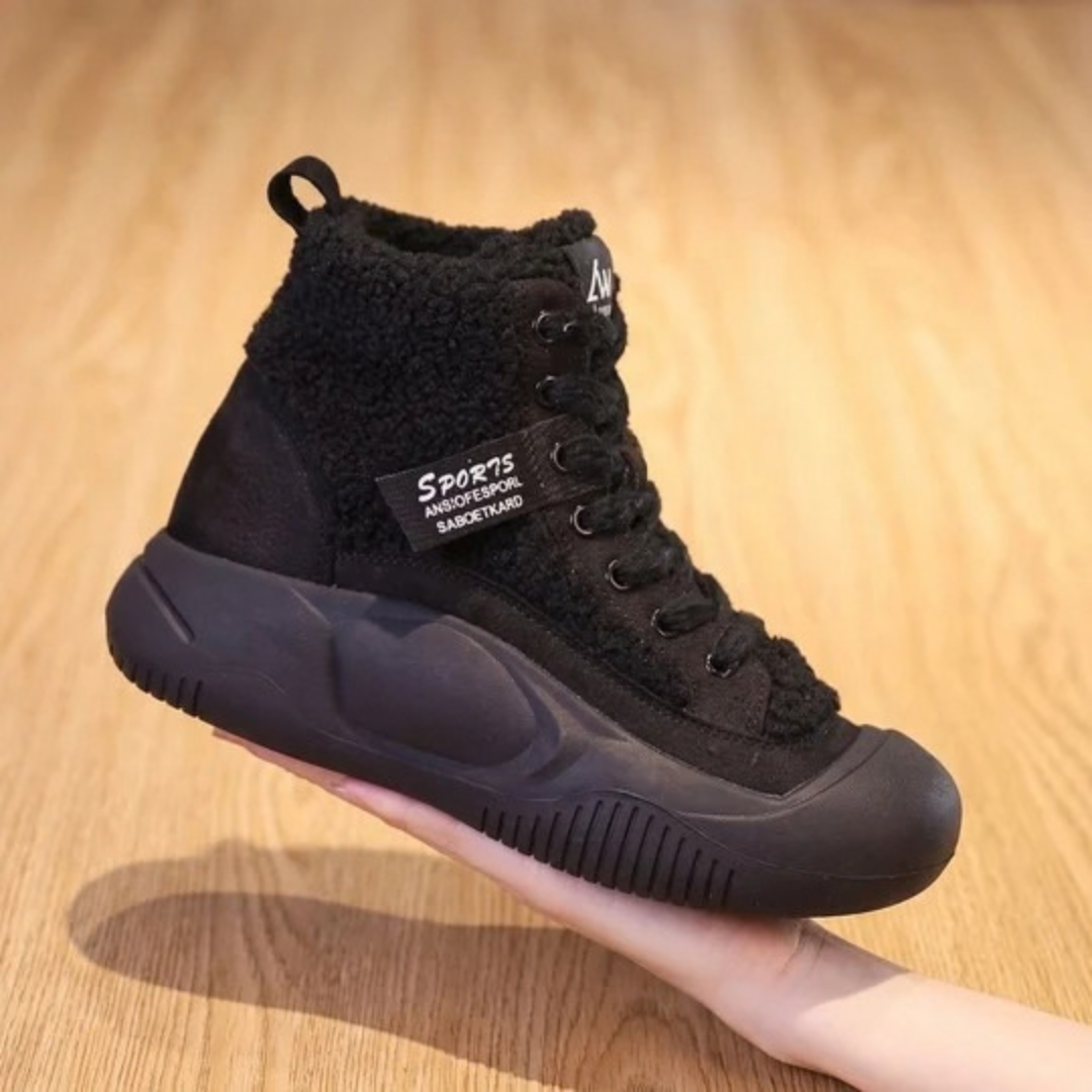 Ottilie | Damen Orthopädische Stiefel mit Fleece und Schnürschuh Design