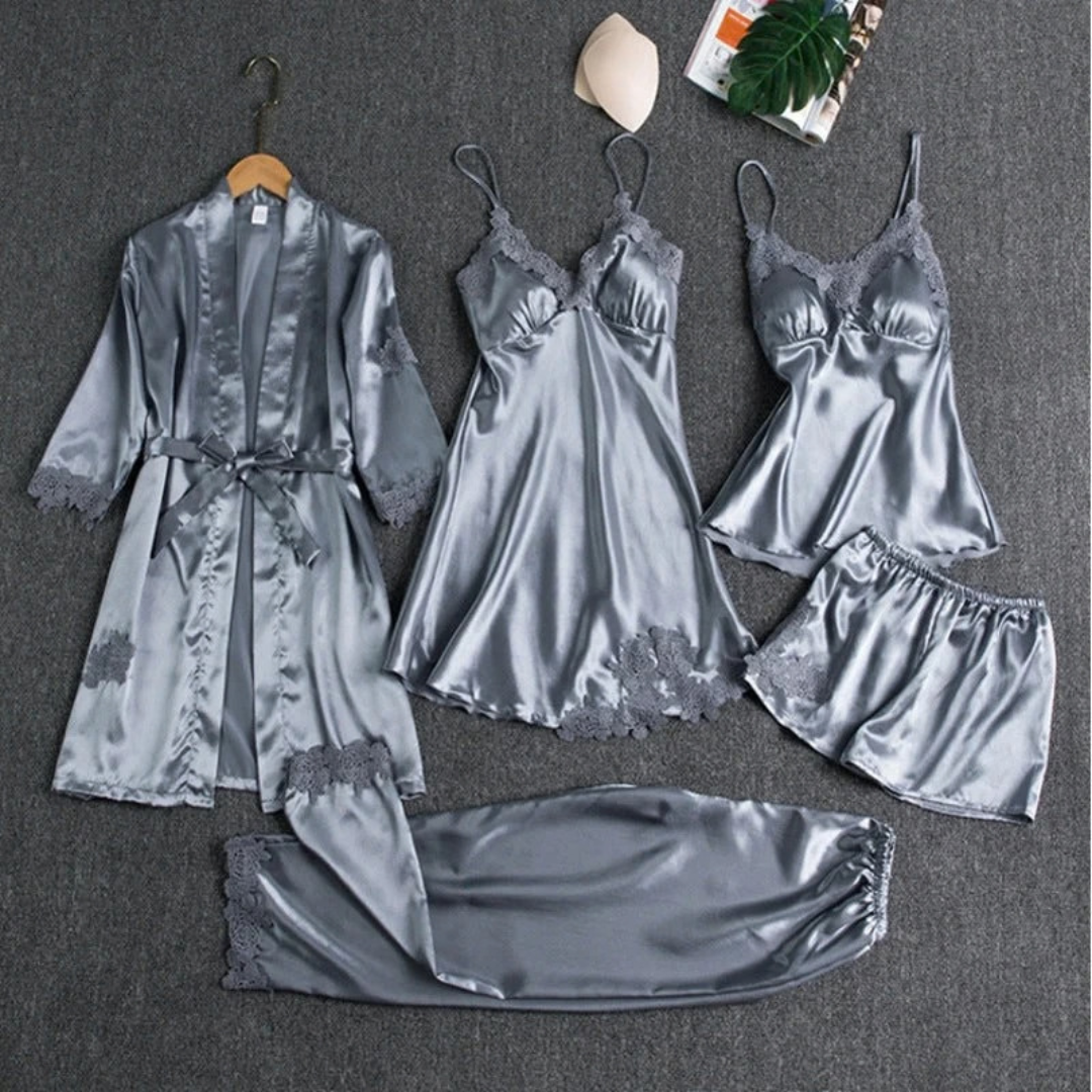 Pauline | Damen Pyjama Set mit Oberteil und Hose