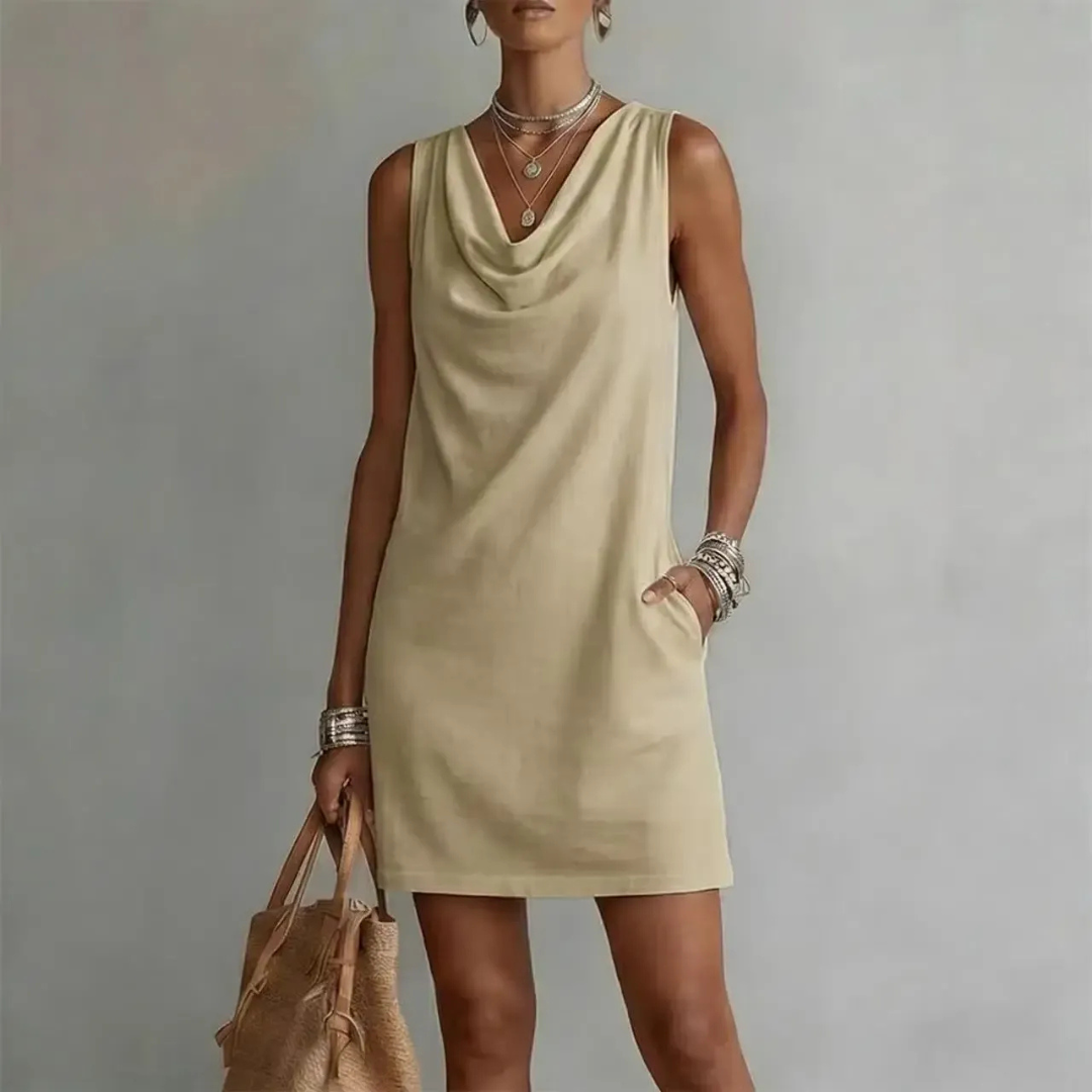 Ramona | Damen Abendkleid mit Cowl Ausschnitt