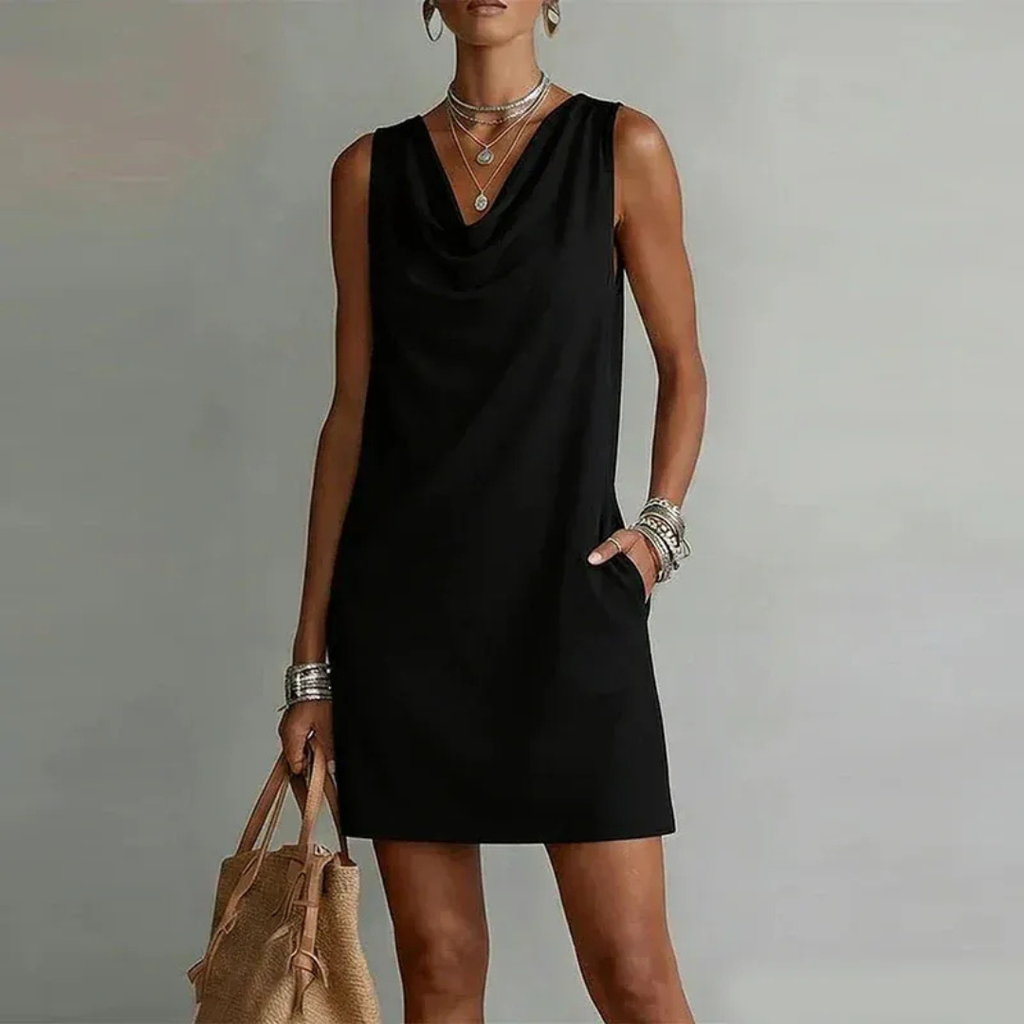Ramona | Damen Abendkleid mit Cowl Ausschnitt