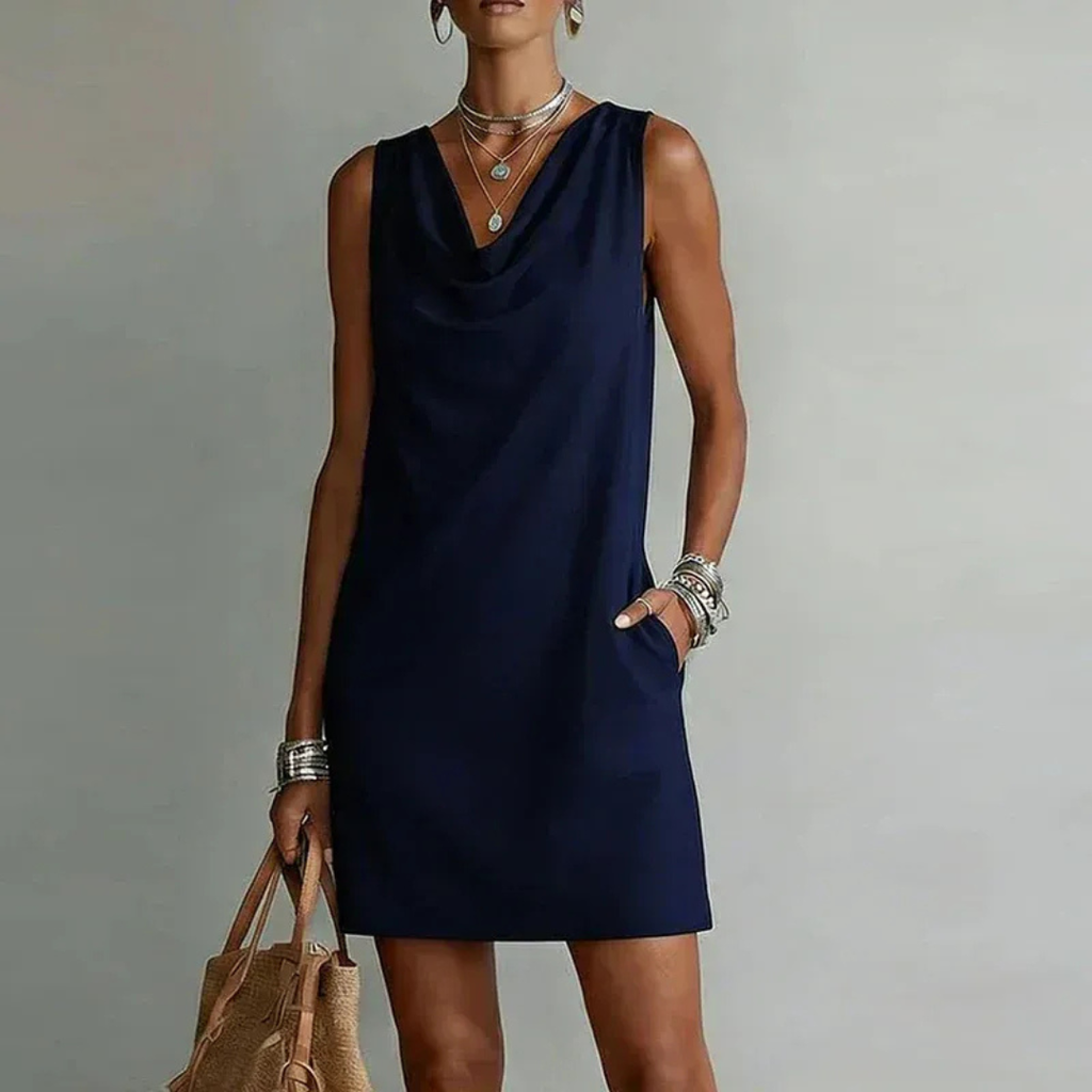 Ramona | Damen Abendkleid mit Cowl Ausschnitt