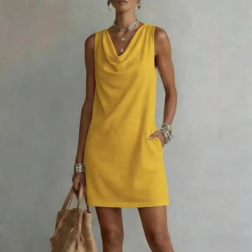 Ramona | Damen Abendkleid mit Cowl Ausschnitt