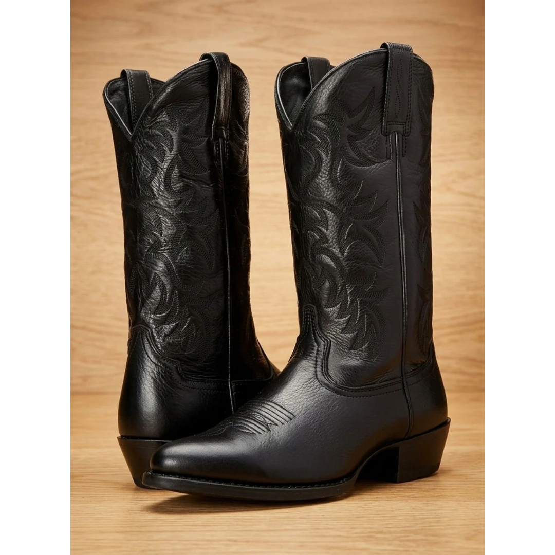 Rosalinde | Damen Western Stiefel mit Stickerei und Absatz