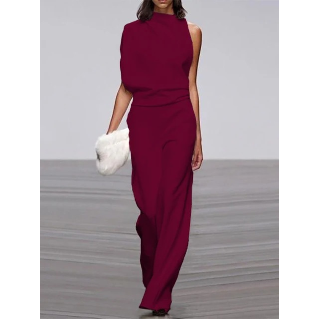 Selina | Damen Jumpsuit mit weitem Bein für Alltag und Freizeit