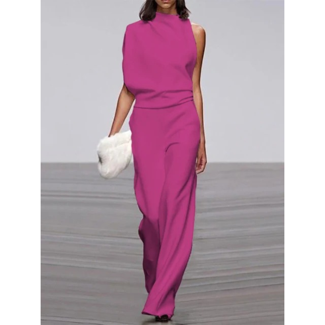 Selina | Damen Jumpsuit mit weitem Bein für Alltag und Freizeit