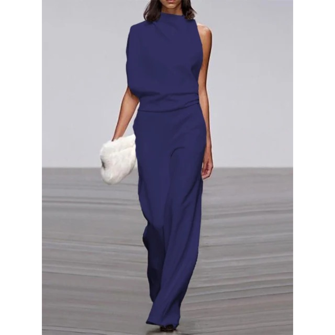 Selina | Damen Jumpsuit mit weitem Bein für Alltag und Freizeit