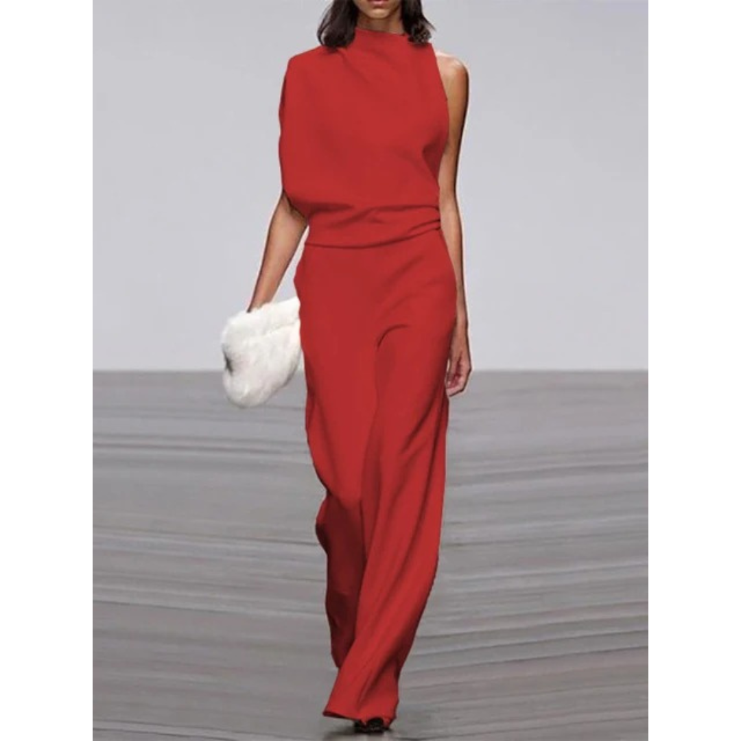 Selina | Damen Jumpsuit mit weitem Bein für Alltag und Freizeit