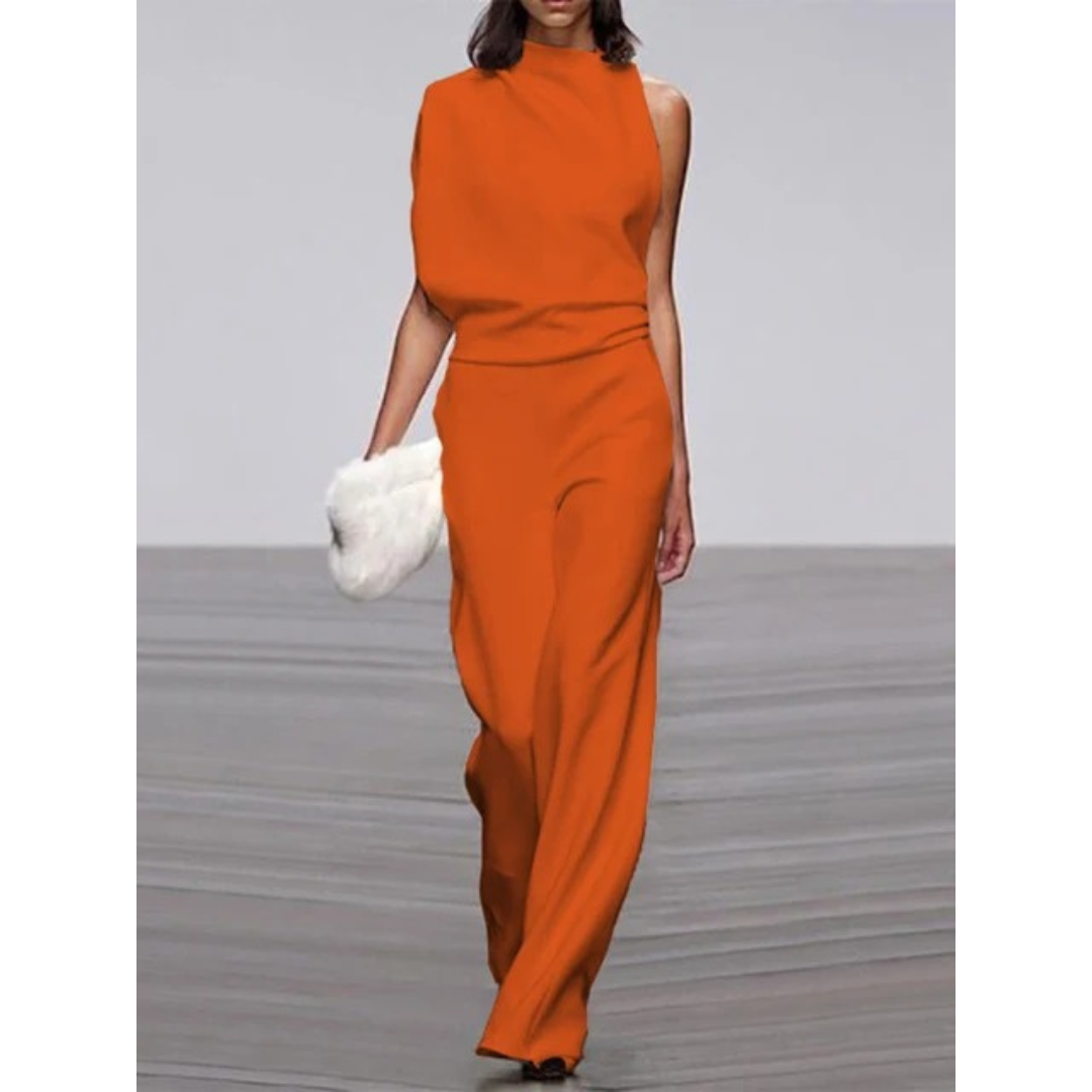 Selina | Damen Jumpsuit mit weitem Bein für Alltag und Freizeit
