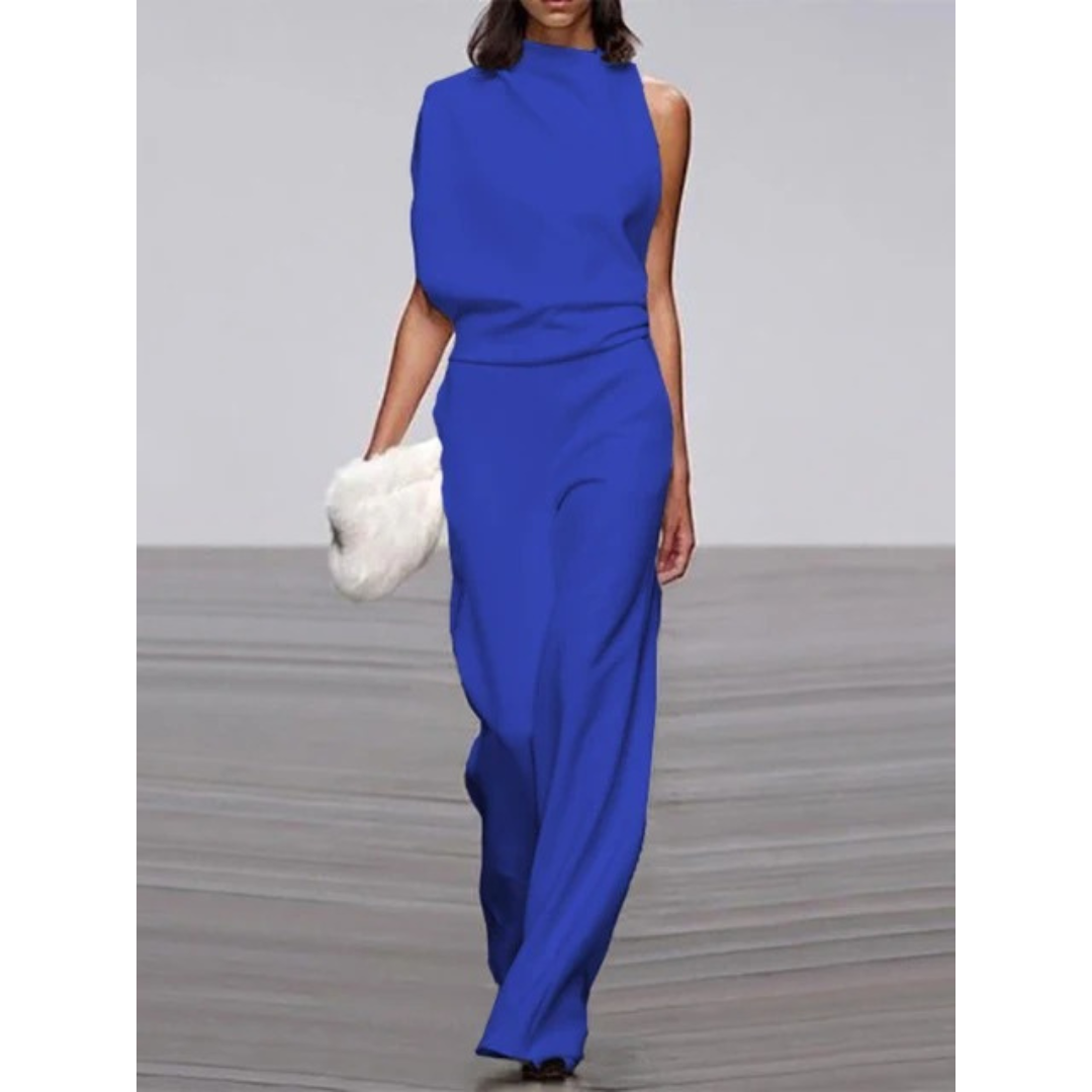 Selina | Damen Jumpsuit mit weitem Bein für Alltag und Freizeit