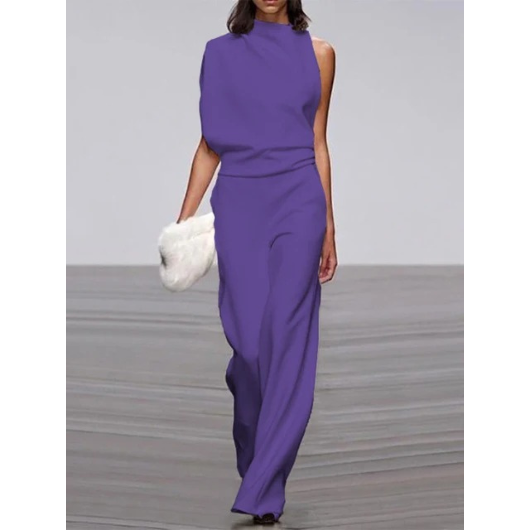 Selina | Damen Jumpsuit mit weitem Bein für Alltag und Freizeit