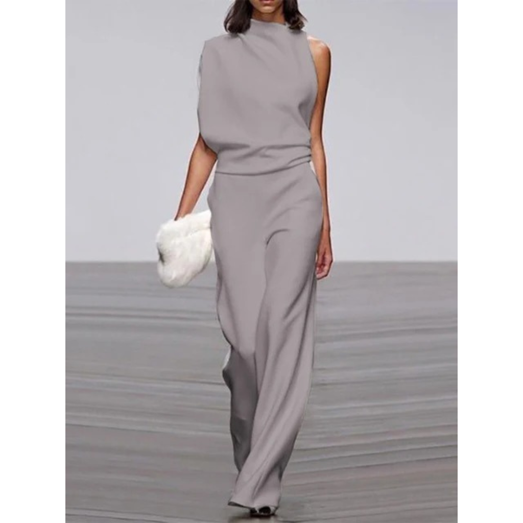 Selina | Damen Jumpsuit mit weitem Bein für Alltag und Freizeit