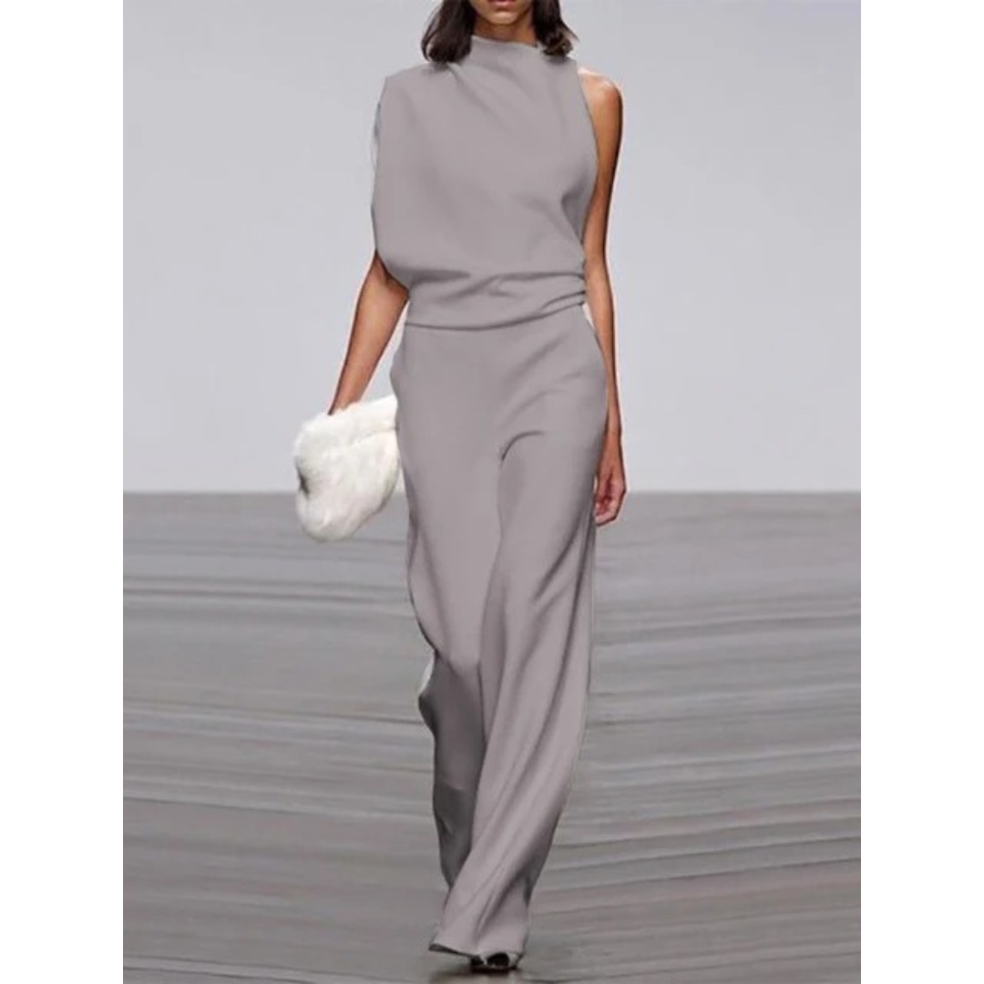 Selina | Damen Jumpsuit mit weitem Bein für Alltag und Freizeit