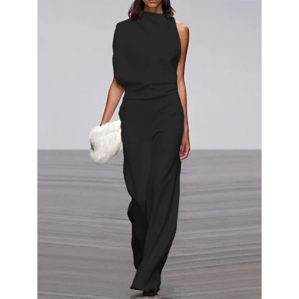 Selina | Damen Jumpsuit mit weitem Bein für Alltag und Freizeit
