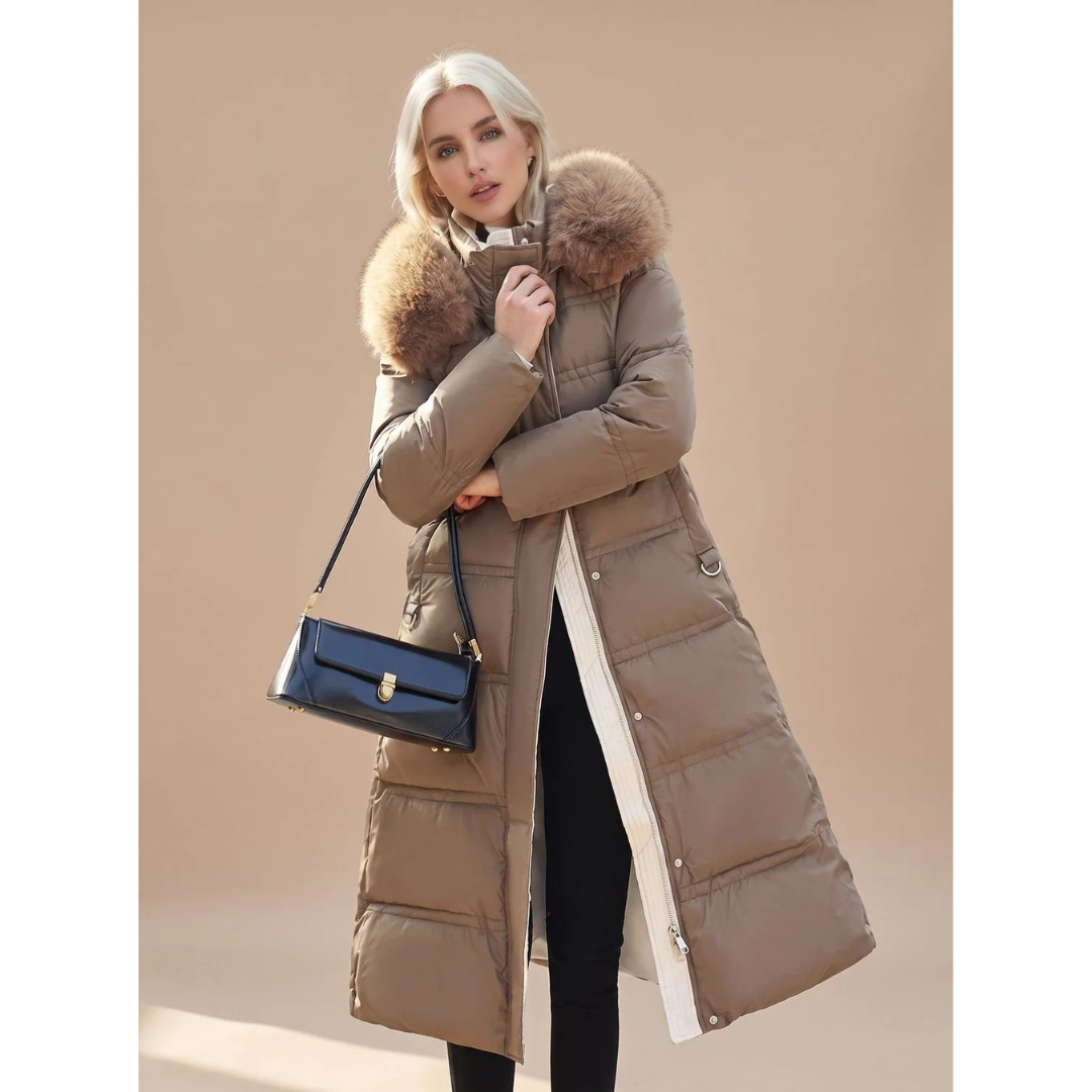Serafina | Damen Puffer Winterjacke mit Kapuze und Wärme Begleiter