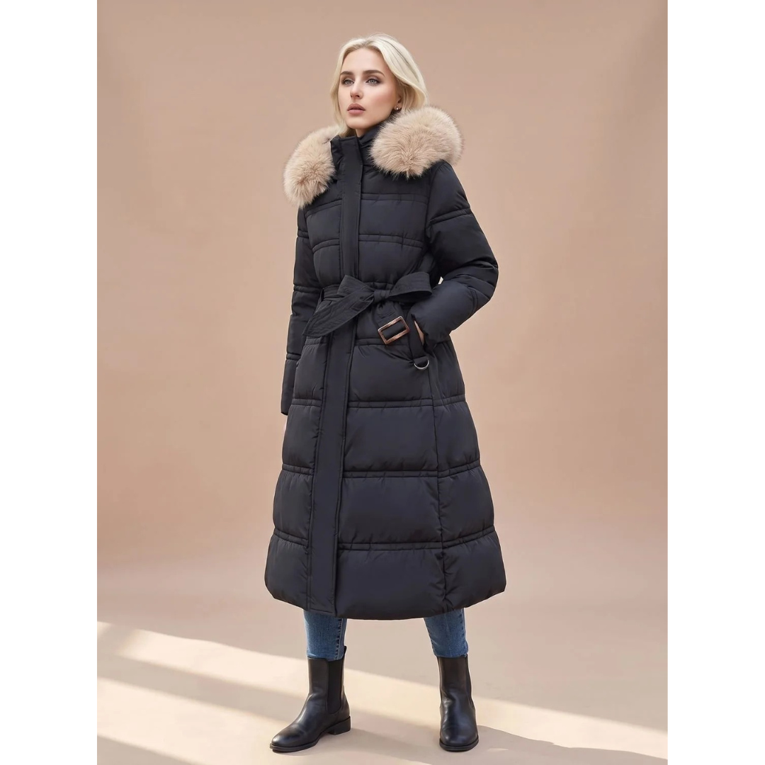 Serafina | Damen Puffer Winterjacke mit Kapuze und Wärme Begleiter