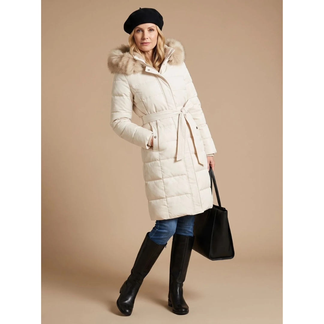 Serafina | Damen Puffer Winterjacke mit Kapuze und Wärme Begleiter