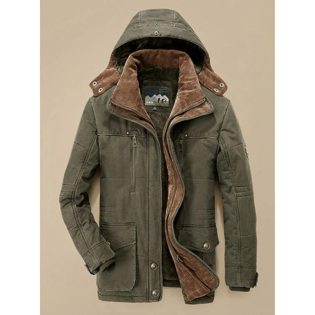 Theodor | Herren Winterjacke mit Kapuze und Taschen