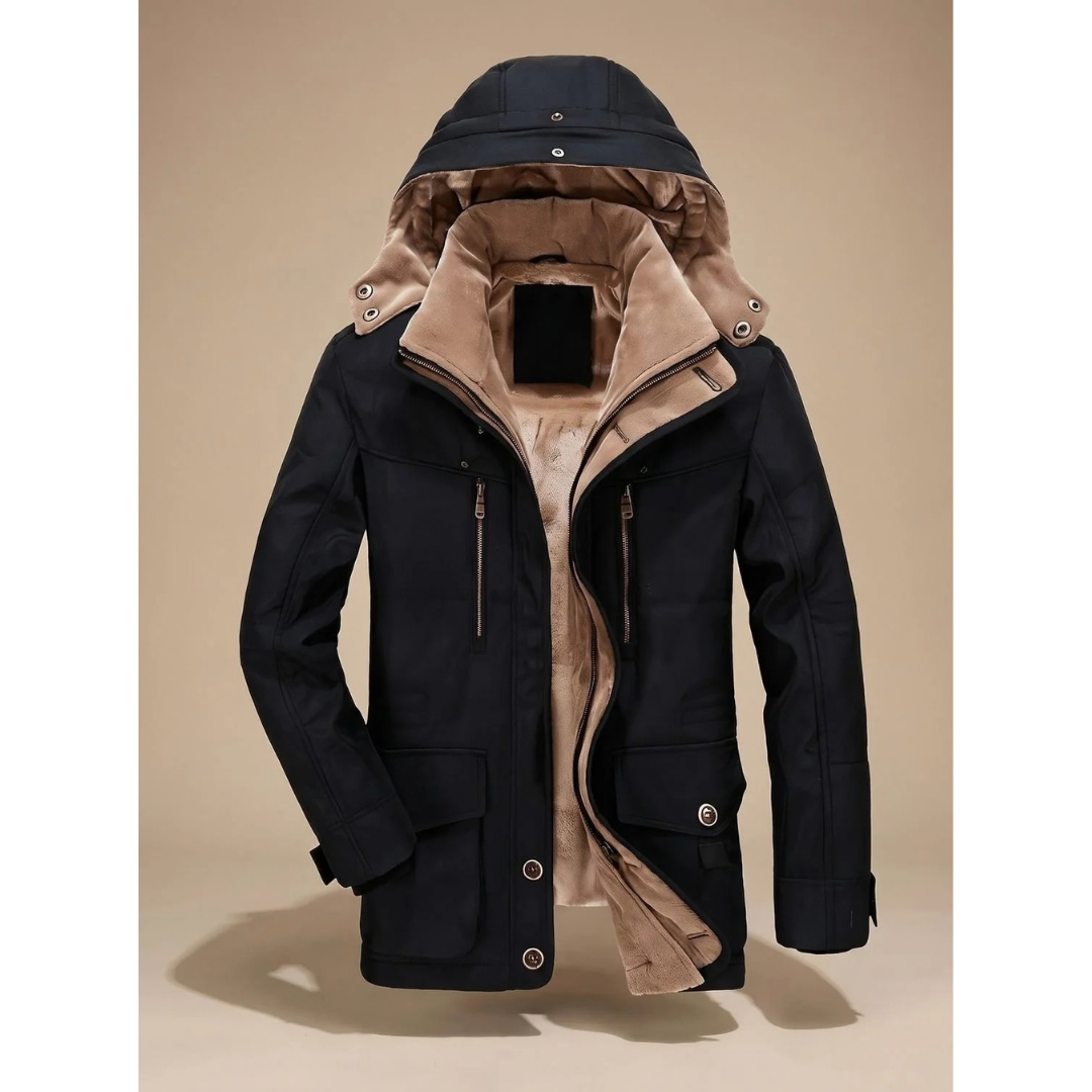 Theodor | Herren Winterjacke mit Kapuze und Taschen
