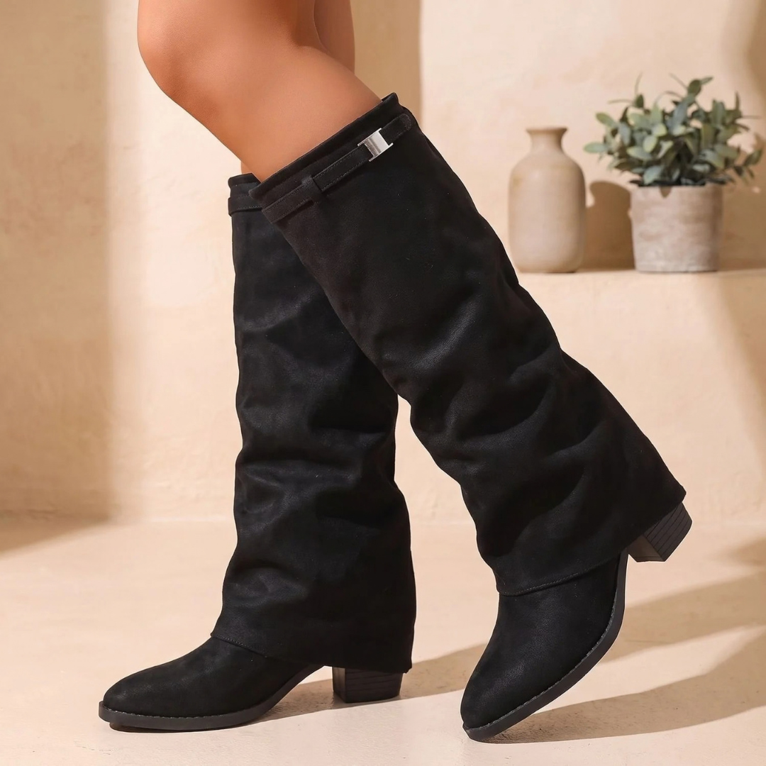 Yvonne | Damen Orthopädische Stiefel mit Absatz und Wildleder