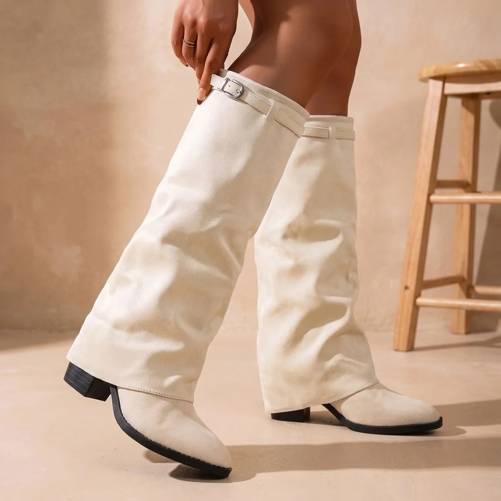 Yvonne | Damen Orthopädische Stiefel mit Absatz und Wildleder